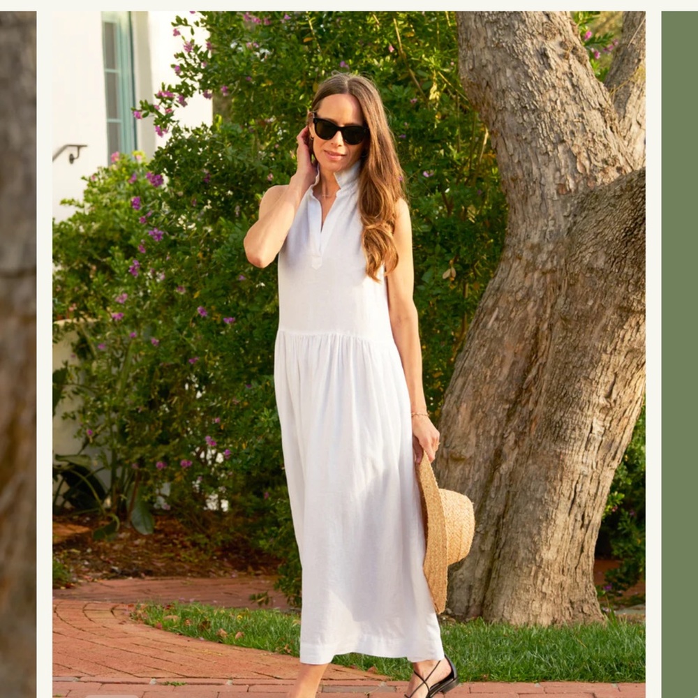 Frank & Eileen White Sleeveless Dress Small
